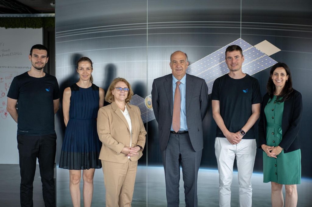 U.S. Ambassador, Kenneth Merten with the EnduroSat team