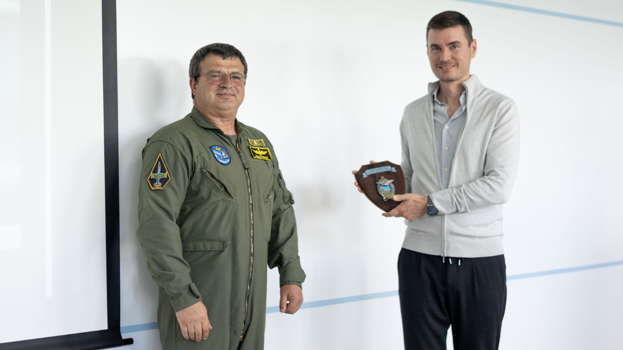 Raycho Raychev inaugurates the new space lab at the Air Force Academy