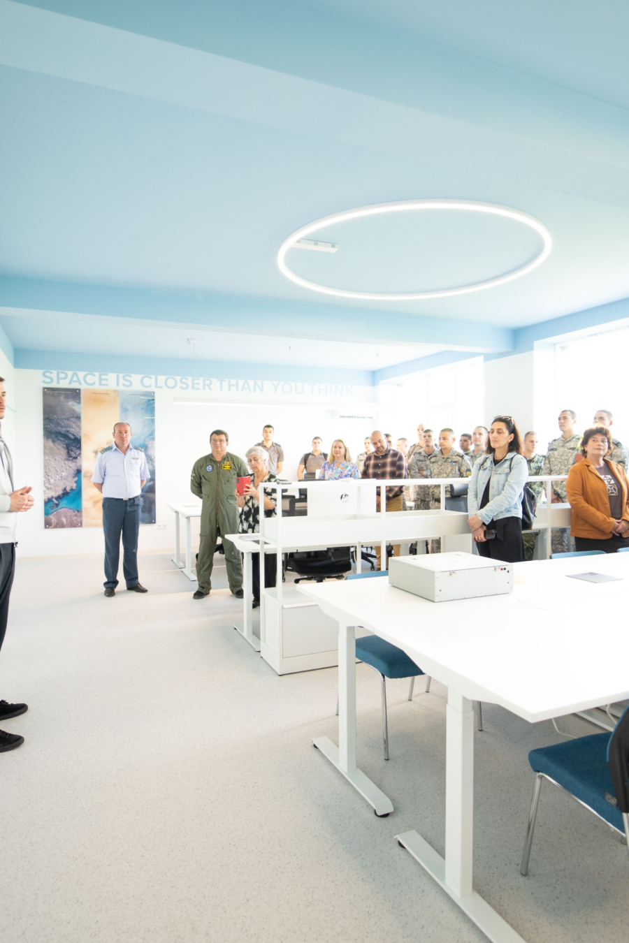 Raycho Raychev inaugurates the new space lab at the Air Force Academy
