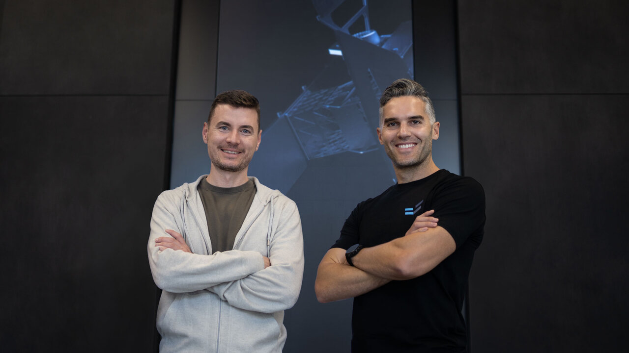 Spencer McCollester and Raycho Raychev at EnduroSat Space Center